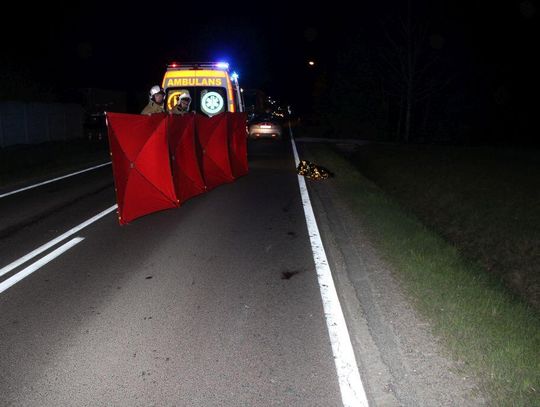 Pieszy szedł w ciemnościach po drodze. Został śmiertelnie potrącony przez kierowcę Audi Pieszy szedł w ciemnościach po drodze. Został śmiertelnie potrącony przez kierowcę Audi