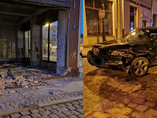 Pijana laska w BMW wjechała do galerii, wcześniej uszkodziła 5 aut [ZDJĘCIA]