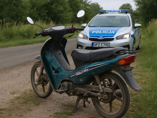 Pijany 38-latek po wpadce poprosił kolegę, żeby odebrał motorower. Wkopał go, bo był poszukiwany