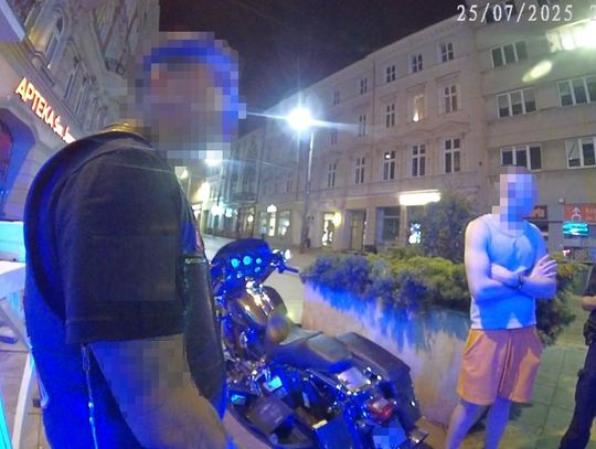 Pijany Belg urządził sobie rajd harleyem po mieście. Niebezpieczną zabawę przerwała policja