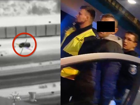 Pijany kierowca namierzony przez policyjny śmigłowiec. Nie miał szans na ucieczkę