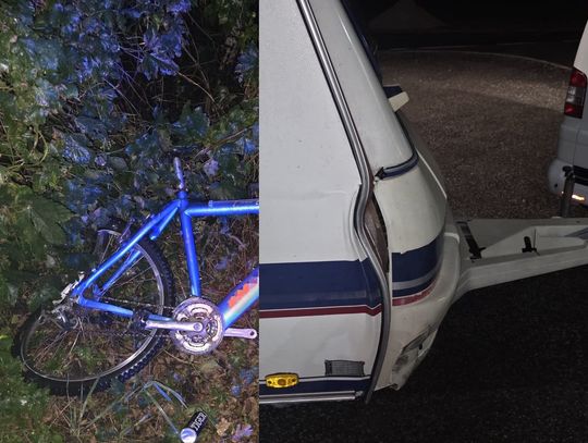 Pijany kierowca śmiertelnie potrącił przyczepą kampingową rowerzystę i uciekł