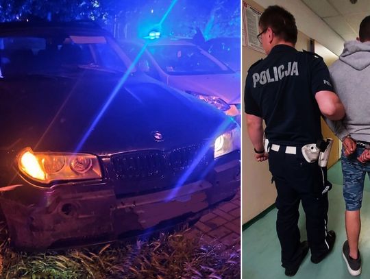 Pijany kierowca uciekał kradzionym BMW. Policjanci zatrzymali go po krótkim pościgu