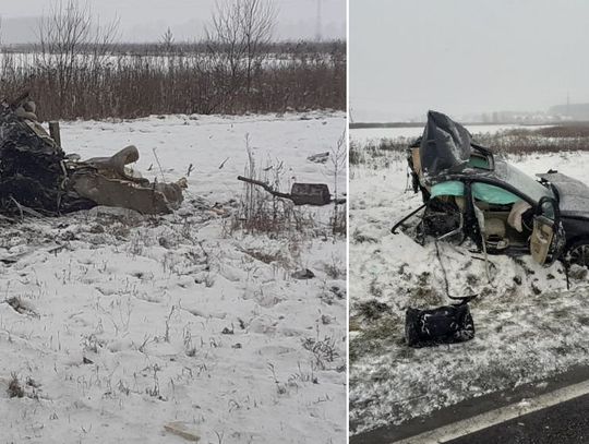 Po czołówce jaguar rozpadł się na dwie części. Kierowca pijany, pasażer zginął