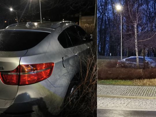 Po pijaku wjechał BMW na środek ronda i utknął. Próbował uciec z miejsca innym autem