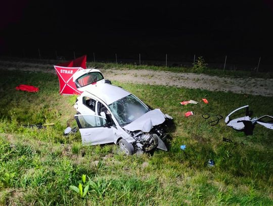 Po uderzeniu w bariery opel spadł ze skarpy. W wypadku zginęła 19-letnia kierująca [FOTO]