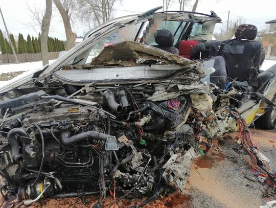 Po uderzeniu w drzewo opel rozpadł się na strzępy. Kierowca zginął na miejscu [ZDJĘCIA]