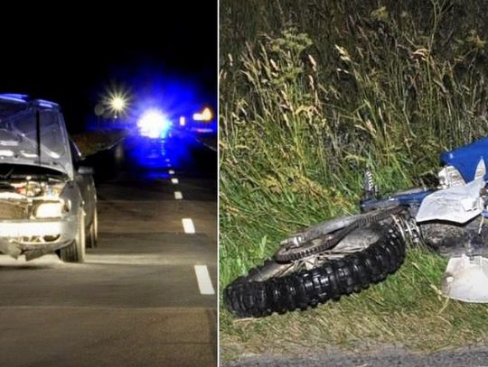Po zderzeniu z autem motocykl przeleciał 200 metrów. 24-latek zmarł w szpitalu