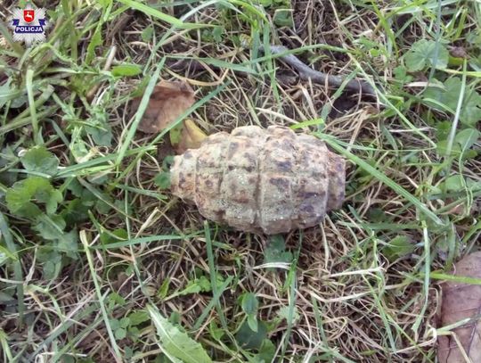 Podczas spaceru z psem dzieciak znalazł granat. Postanowił dać go w prezencie swojej mamie