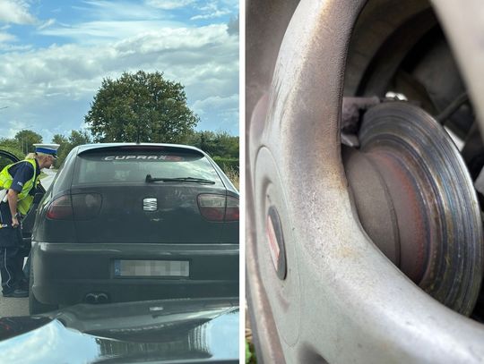 Policjanci sprawdzili seata i od razu zabrali dowód kierowcy. Dalej pojechał na lawecie