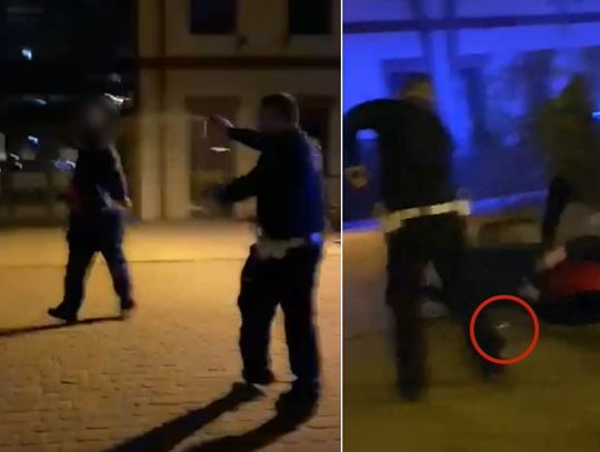 Policjant postrzelił mężczyznę, który chciał zaatakować go stłuczoną butelką [WIDEO]