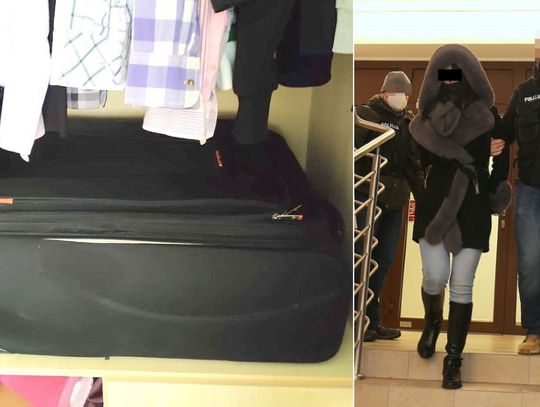 Poszukiwana burdelmama ukryła się przed policjantami w walizce schowanej w szafie