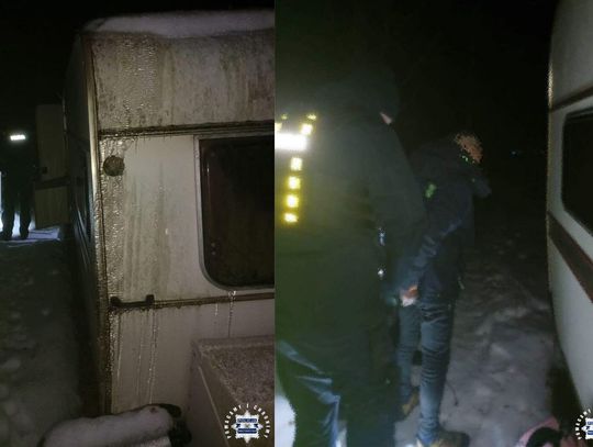 Poszukiwany mężczyzna zamieszkał w przyczepie kampingowej. Policjanci odstawili go do ciepłego więzienia Poszukiwany mężczyzna zamieszkał w przyczepie kampingowej. Policjanci odstawili go do ciepłego więzienia