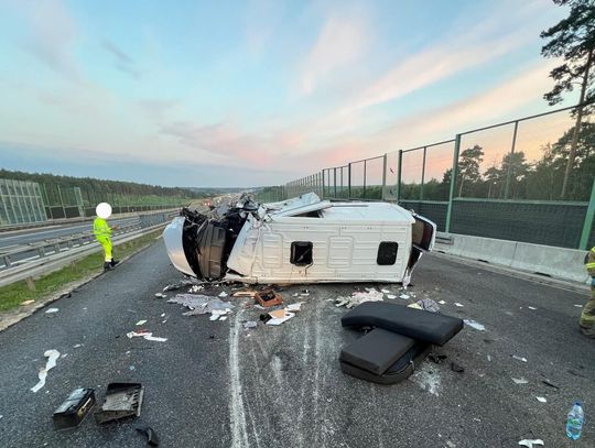 Poważny wypadek na autostradzie A2. Dziewięć osób poszkodowanych, pięć w stanie krytycznym