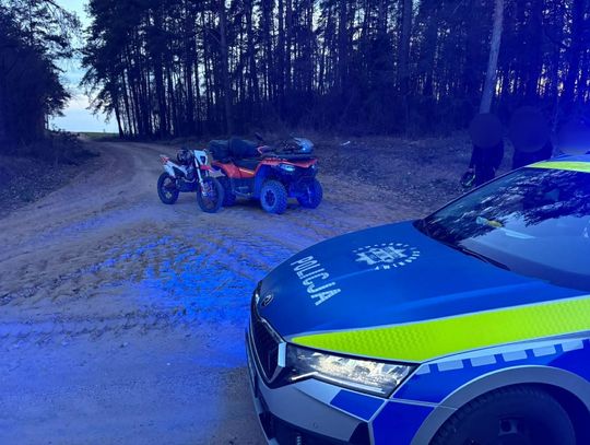 Rajd 14-latków przerwany przez policję. Quad bez świateł i motocykl bez OC, a chłopcy bez uprawnień