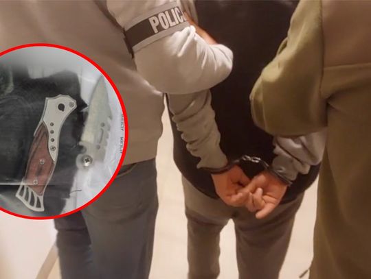 Recydywista miał nóż przymocowany do rękawiczki. Sterroryzował nim dwóch nastolatków na ulicy