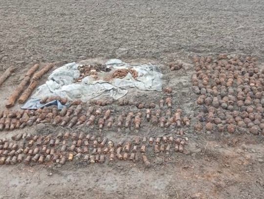 Rolnik znalazł w ziemi prawdziwy arsenał. Saperzy zabezpieczyli 710 niebezpiecznych przedmiotów