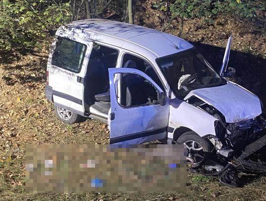 Rozbił auto na drzewie i uciekł zostawiając w środku rannego ojca. Mężczyzna zmarł w szpitalu