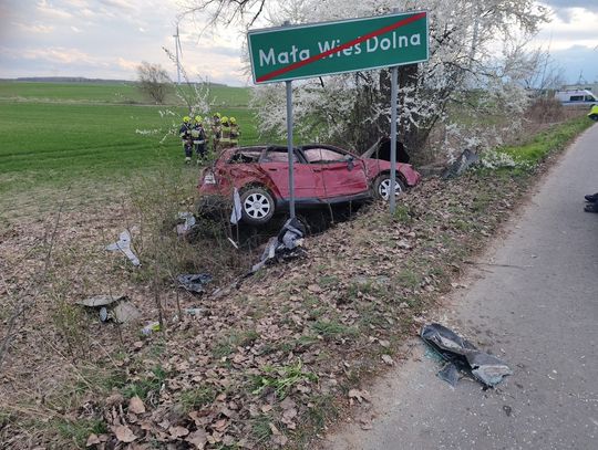 Rozpędzone Audi uderzyło w drzewo. Zginęła 17-letnia dziewczyna, dwie osoby zostały ranne
