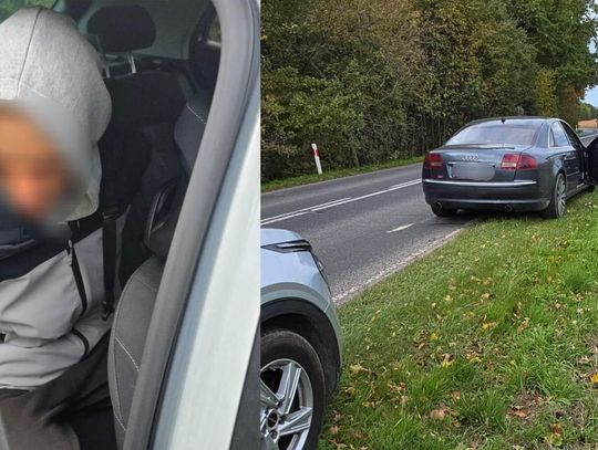 Skradzione audi namierzone przez policję – za kierownicą siedział krewny właściciela