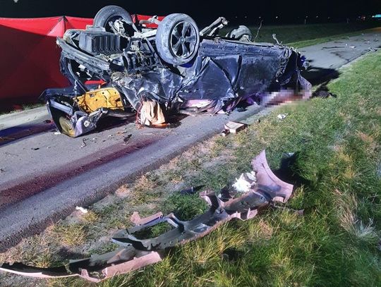 Śmiertelny wypadek na drodze serwisowej. 39-letni kierowca zginął na miejscu