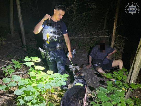 Spowodował kolizję i uciekł do lasu. Pijanego kierowcę wytropił policyjny pies