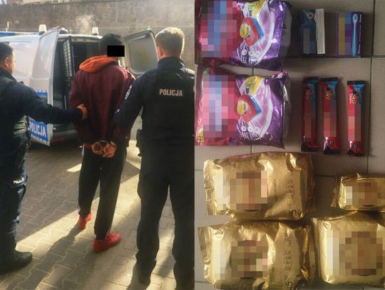 Szedł przez miasto obładowany kawami i kapsułkami do prania. Chwilę wcześniej ukradł je w markecie