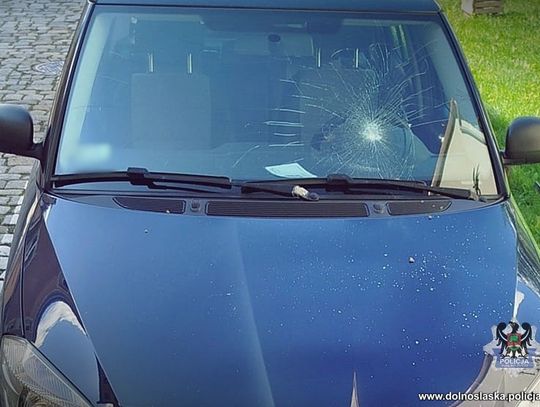 Tak zdenerwował się na kolegę, że złapał kamień i rzucił w jego auto. Pokłócili się o sprawy urzędowe