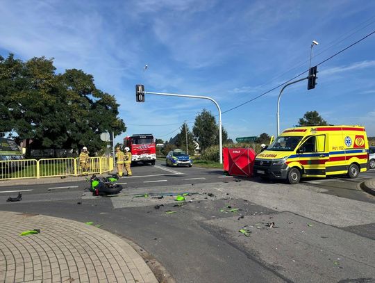 Tragiczne zderzenie Kawasaki z dostawczakiem. Motocyklista zginął na miejscu