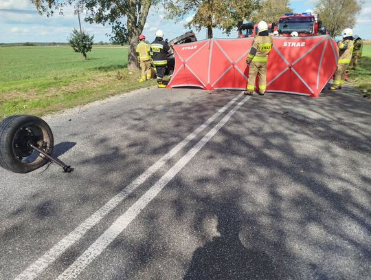 Tragiczny finał wyprzedzania. 26-latek zginął po uderzeniu w drzewo