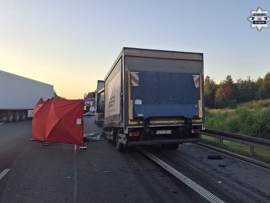 Tragiczny finał zderzenia ciężarówek na autostradzie A4. Jeden z kierowców zginął na miejscu