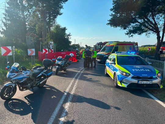 Tragiczny finał zderzenia dwóch motocykli. Jeden z mężczyzn nie przeżył wypadku