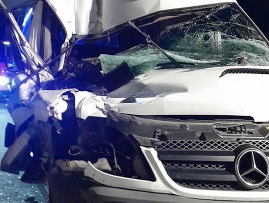 Tragiczny wypadek na A1. 49-letnia pasażerka zginęła pod zderzeniu busa z ciężarówką