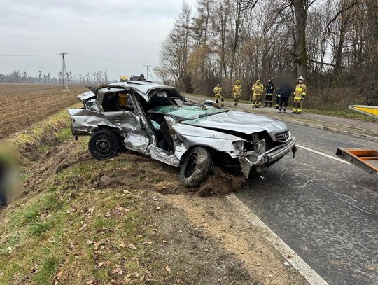 Tragiczny wypadek na Opolszczyźnie. Zginął 20-letni kierowca, jego kolega jest w ciężkim stanie