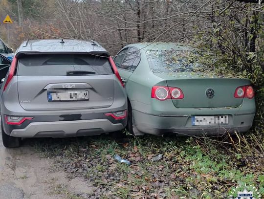 Ucieczka passatem zakończona kraksą z nieoznakowanym radiowozem. Kierowca i pasażer zatrzymani