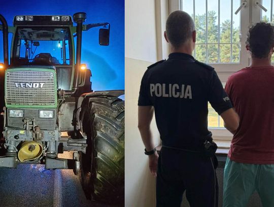 Uciekali policji ciągnikiem wiozącym obornik. W trakcie jazdy pijany kierowca zamienił się miejscem z kolegą