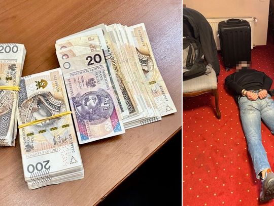 Ukradł 30 tysięcy złotych przyjacielowi i uciekł. Policjanci odnaleźli złodzieja w hotelu