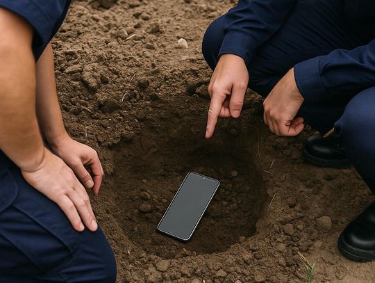 Ukradł bardzo drogi telefon i nie wiedział, co z nim zrobić, więc go zakopał. Potem zapomniał gdzie, bo był pijany
