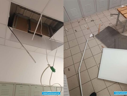 Ukrainiec złapany na kradzieży flaszki chciał uciec przez sufit. Konstrukcja się zawaliła