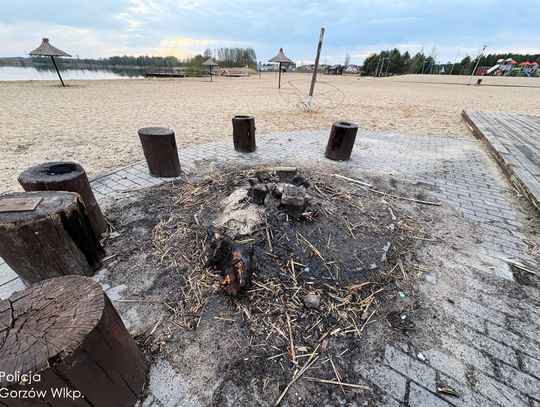 Urodzinowa impreza nad jeziorem wymknęła się spod kontroli. Parasol spłonął jak pochodnia. Zatrzymany 18-latek