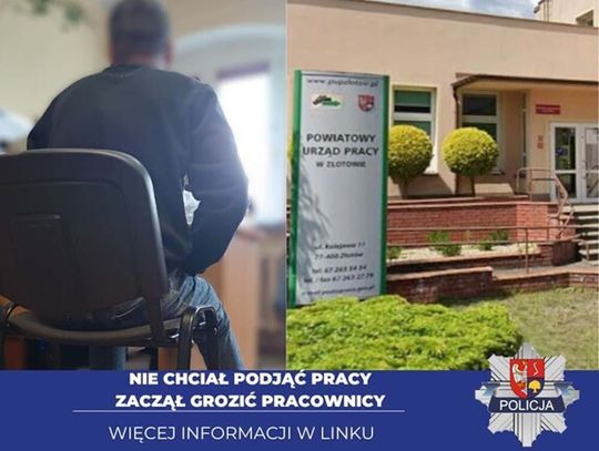 Wściekł się, gdy usłyszał, że nie jest już bezrobotny. Obrażał urzędniczkę i groził, że spali urząd pracy Wściekł się, gdy usłyszał, że nie jest już bezrobotny. Obrażał urzędniczkę i groził, że spali urząd pracy