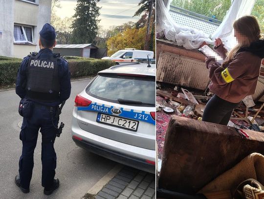 Wybuch pocisku artyleryjskiego w mieszkaniu. W środku dwóch mężczyzn i kobieta - wszyscy pijani