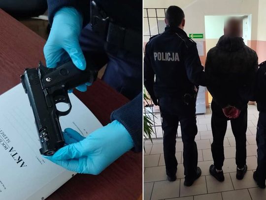 Wyciągnął w markecie pistolet i groził nim ekspedientce. 50-latkowi grozi kara do 3 lat więzienia