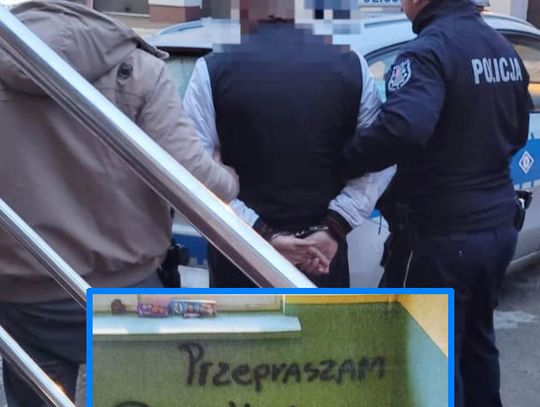 Wyznał miłość farbą w sprayu. 23-latek odpowie za zniszczenie mienia i złamanie zakazu prowadzenia
