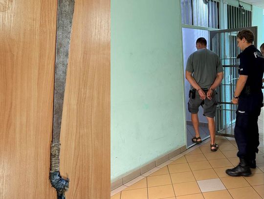 Zaatakował taksówkarza, który zwrócił mu uwagę. Najpierw go opluł, potem poszedł po maczetę