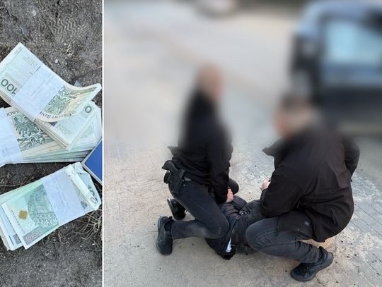 Zasadzka na 27-letniego oszusta. Policjanci dopadli go, gdy przyszedł odebrać 50 tysięcy od kobiety