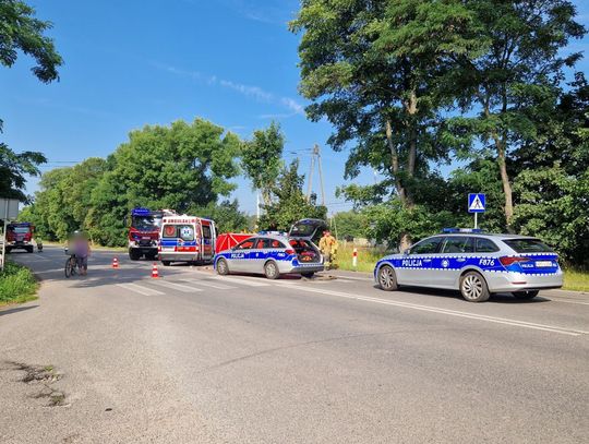 Zderzenie osobowego volkswagena i hondy. W wypadku zginął 38-letni motocyklista [FOTO]