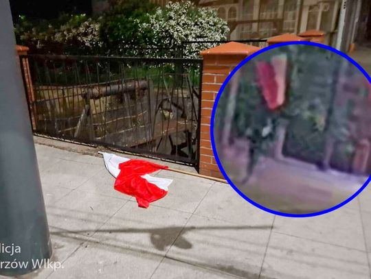 Zerwał biało-czerwone flagi i rzucił je na ulicę. 22-latek bardzo szybko zapłacił za swój czyn