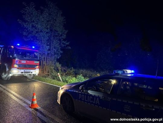 Zjechała z drogi i dachowała. Kobieta zginęła na miejscu. Dziecko trafiło do szpitala