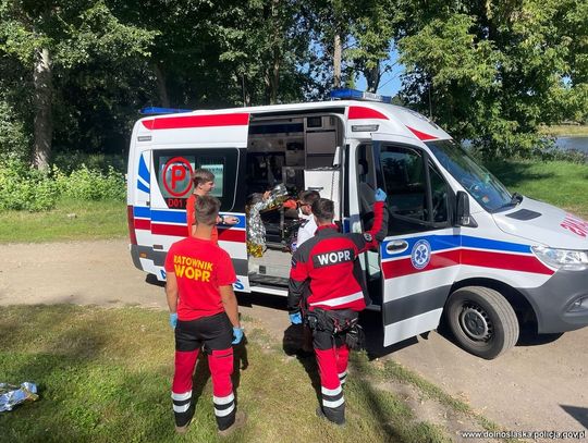 Złodziej wskoczył do wody, żeby zgubić policję. Omal nie utonął - uratowali go wodniacy